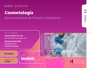 Cosmetologia - Desenvolvimento de Produtos Cosméticos
