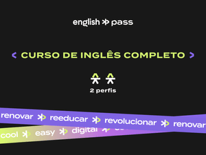 Inglês - Aulas ao Vivo Todos os Dias + Plataforma Digital Completa para 2 pessoas