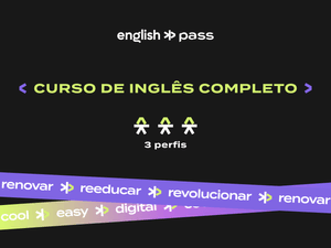 Inglês - Aulas ao Vivo Todos os Dias + Plataforma Digital Completa para 3 pessoas