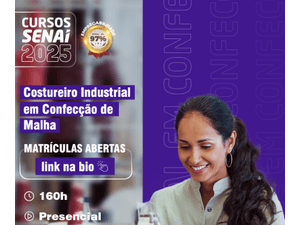 Costureiro Industrial em Tecidos de Malha